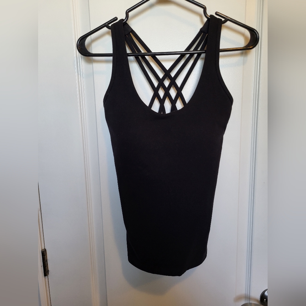 Criss Cross Tank with shelf bra